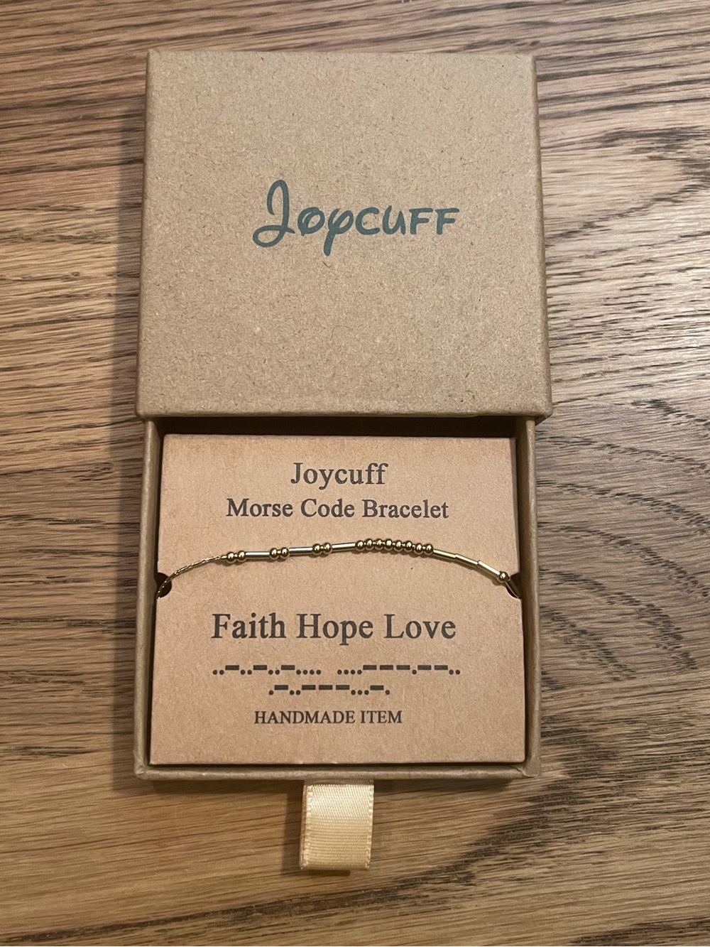 Joycuff - Morse Code Bracelet (Faith Hope Love)